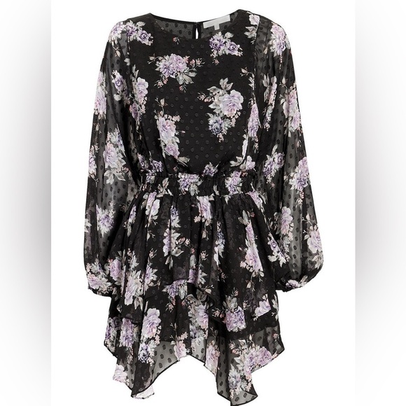 LOVESHACKFANCY Kaia Mini Dress Floral Long Sleeve XS - Picture 5 of 14